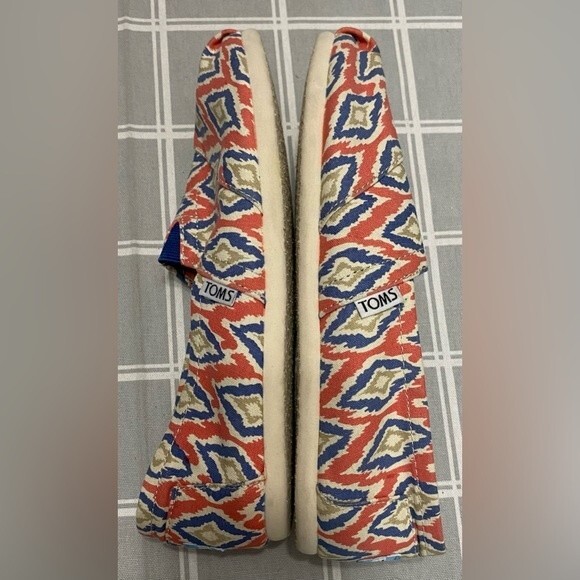 Tom’s Women’s Multi Canvas Festival Ikat Print Flats Espadrilles Size 8 - Picture 9 of 11